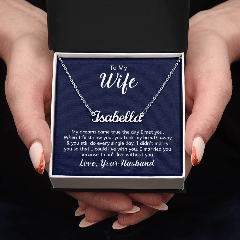 To my wife