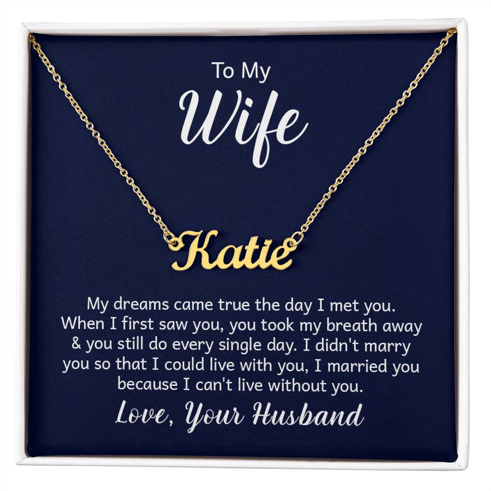 To my wife
