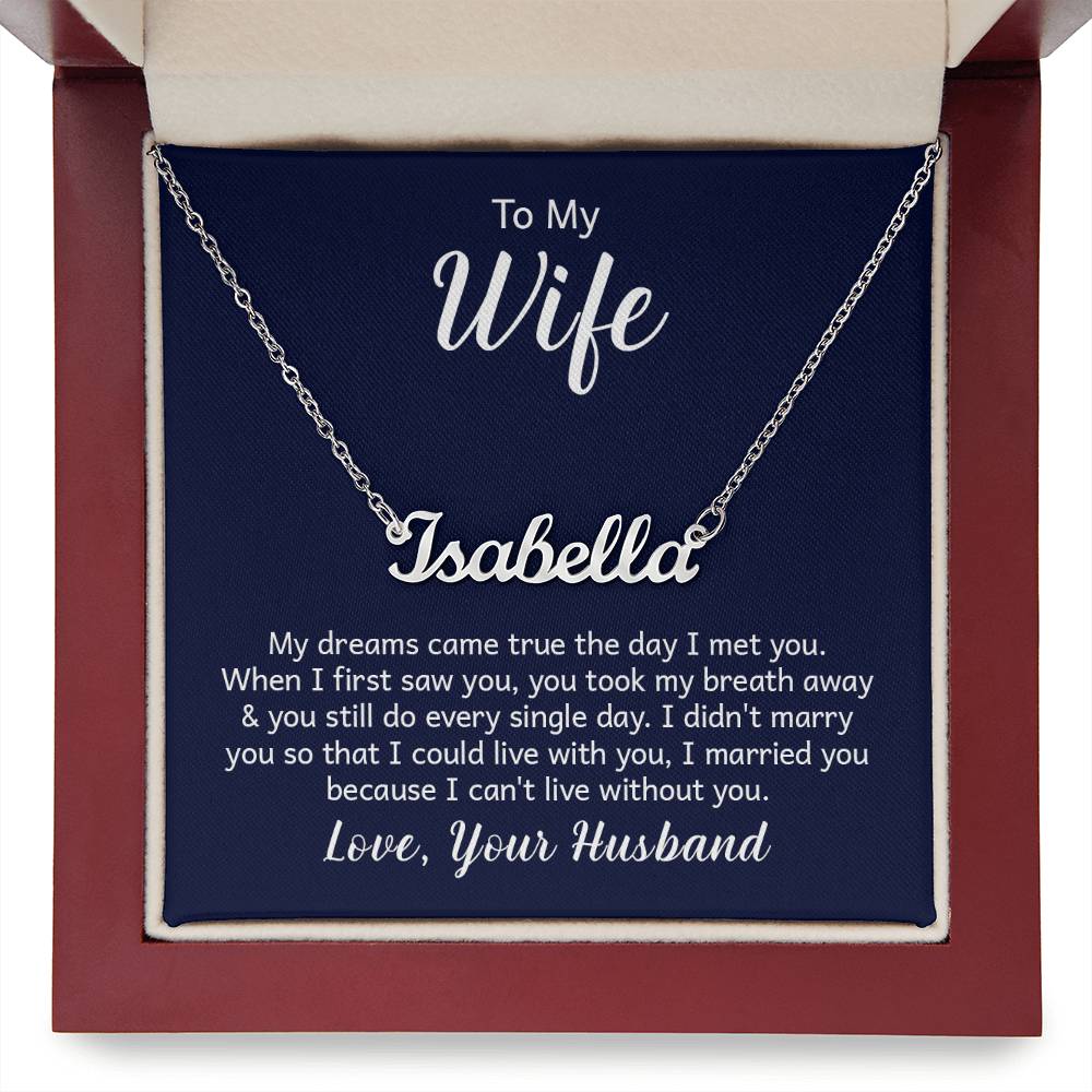 To my wife
