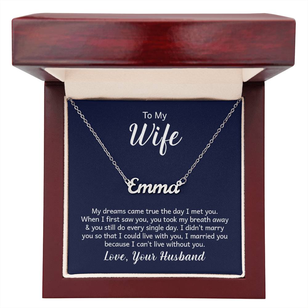 To my wife
