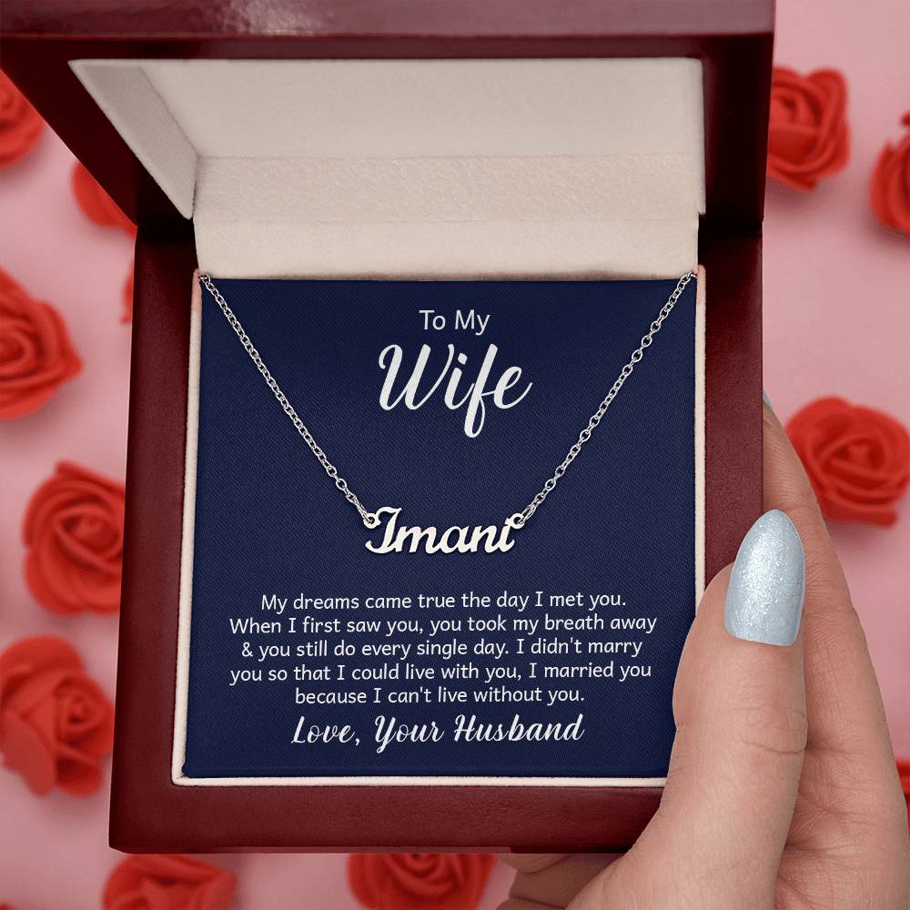 To my wife