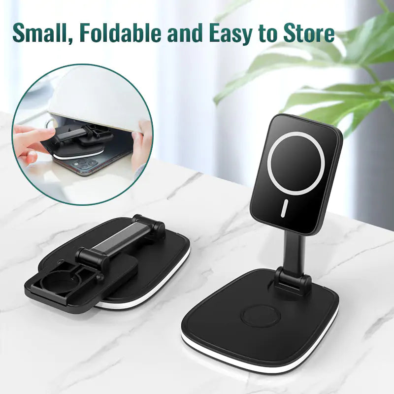 3in1 15W Folding Wireless Magnetic Charger