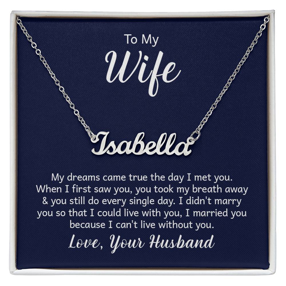 To my wife