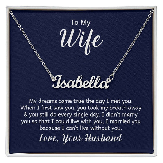 To my wife