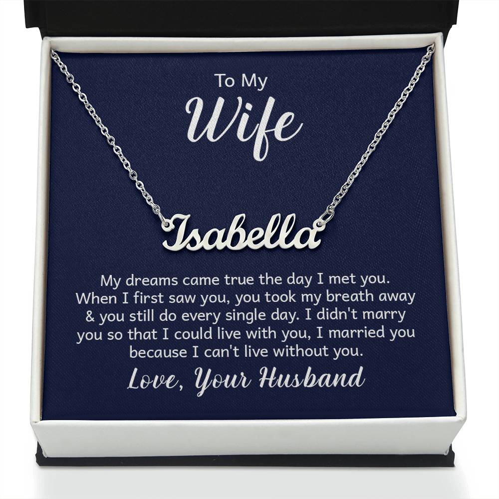 To my wife