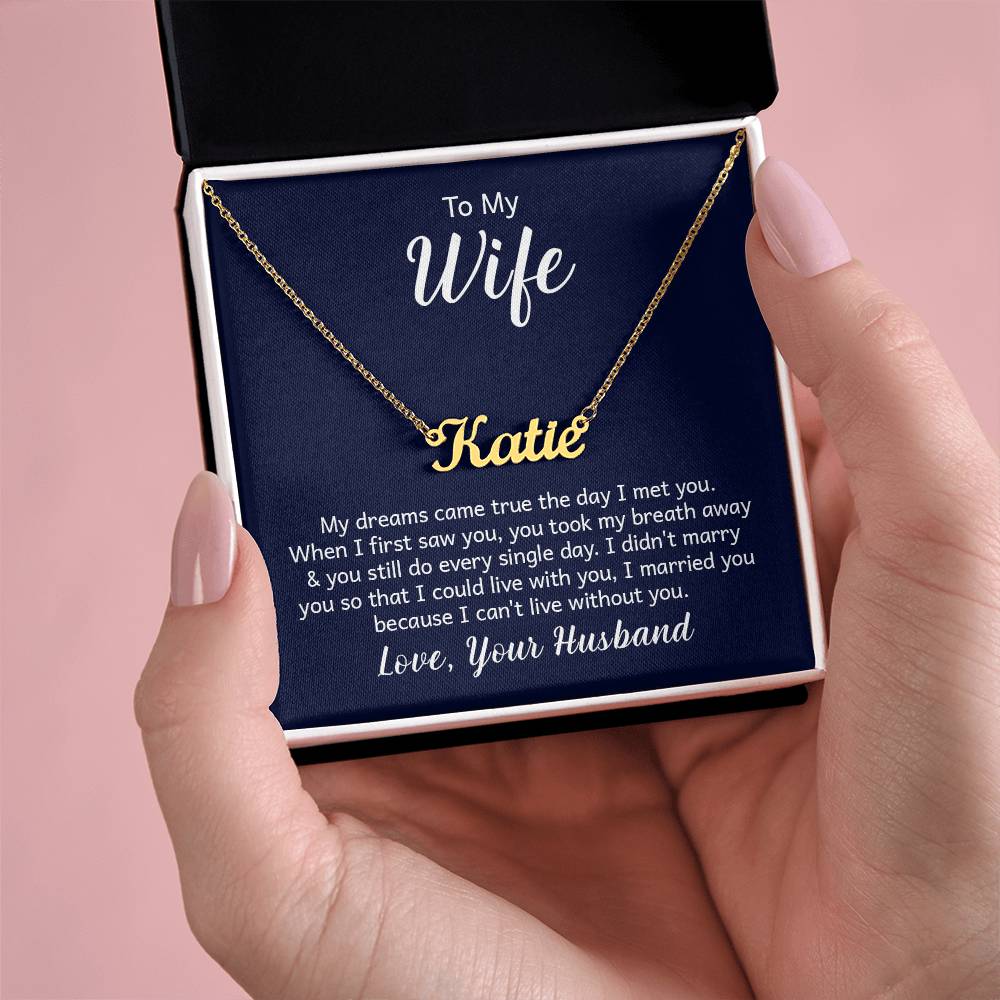 To my wife