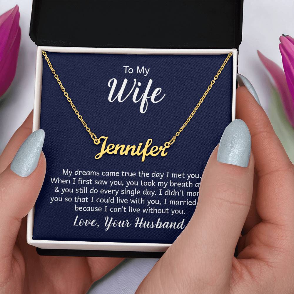 To my wife