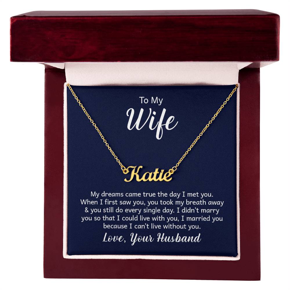 To my wife